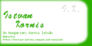 istvan kornis business card