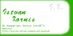 istvan kornis business card